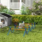 PawHut 4 Pieces Dog Agility Equipment, Dog Agility Course Backyard Set with Adjustable Height Jump Bars and Carry Bag - Image 2