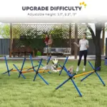 PawHut 4 Pieces Dog Agility Equipment, Dog Agility Course Backyard Set with Adjustable Height Jump Bars and Carry Bag - Image 5