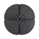 Outsunny 4 Pieces Round Patio Umbrella Base, Cantilever Offset Outdoor Umbrella Weights, 52 Liters Capacity Water or 112 lbs Capacity Sand Set, Black - Image 12