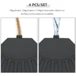 Outsunny 4 Pieces Round Patio Umbrella Base, Cantilever Offset Outdoor Umbrella Weights, 52 Liters Capacity Water or 112 lbs Capacity Sand Set, Black - Image 5