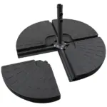 Outsunny 4 Pieces Round Patio Umbrella Base, Cantilever Offset Outdoor Umbrella Weights, 52 Liters Capacity Water or 112 lbs Capacity Sand Set, Black - Image 8