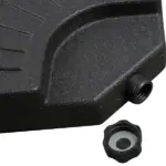 Outsunny 4 Pieces Round Patio Umbrella Base, Cantilever Offset Outdoor Umbrella Weights, 52 Liters Capacity Water or 112 lbs Capacity Sand Set, Black - Image 10