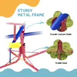 Outsunny 4 Seat Kids Seesaw Spinning Teeter Totter with 360° Rotation, Outdoor Playground Equipment, 88 lbs, for 3-8 Years Old, Multicolor - Image 7