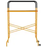 HOMCOM 4-Step Steel Scaffold Organizer Platform, Anti-Skid Mobile Scaffolding Ladder with 2 Wheels, Free Moving for Indoor/Outdoor Decoration - Image 12