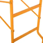 HOMCOM 4-Step Steel Scaffold Organizer Platform, Anti-Skid Mobile Scaffolding Ladder with 2 Wheels, Free Moving for Indoor/Outdoor Decoration - Image 8