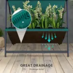 Outsunny 4-Tier Vertical Garden Planter Green Outdoor Plant Stand for Vegetables Flowers with 4 Boxes - Image 6