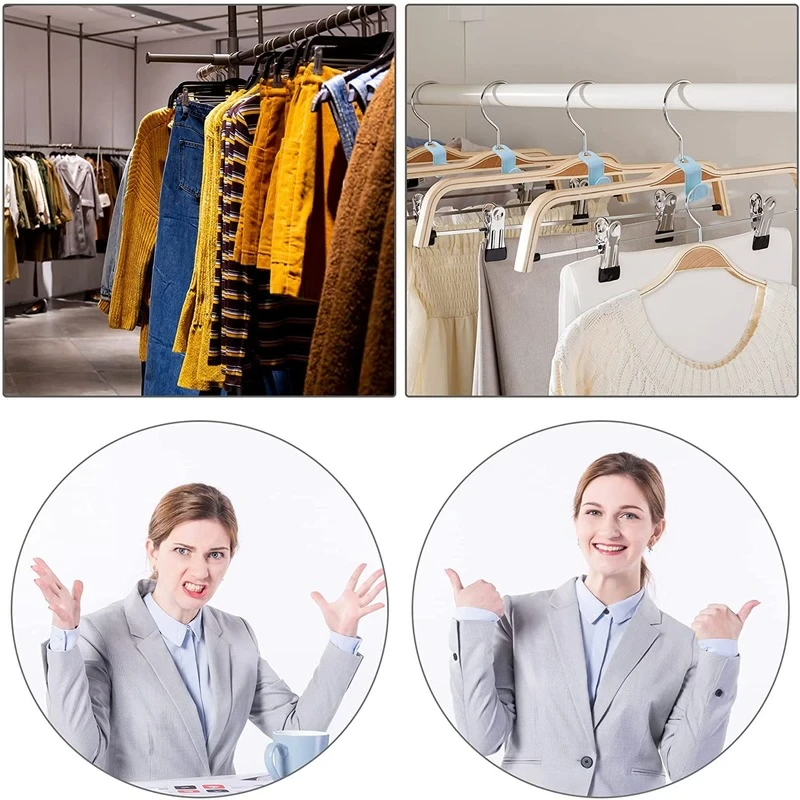 40 Pack Clothes Hanger Connector Hooks for Closet Space Saving
