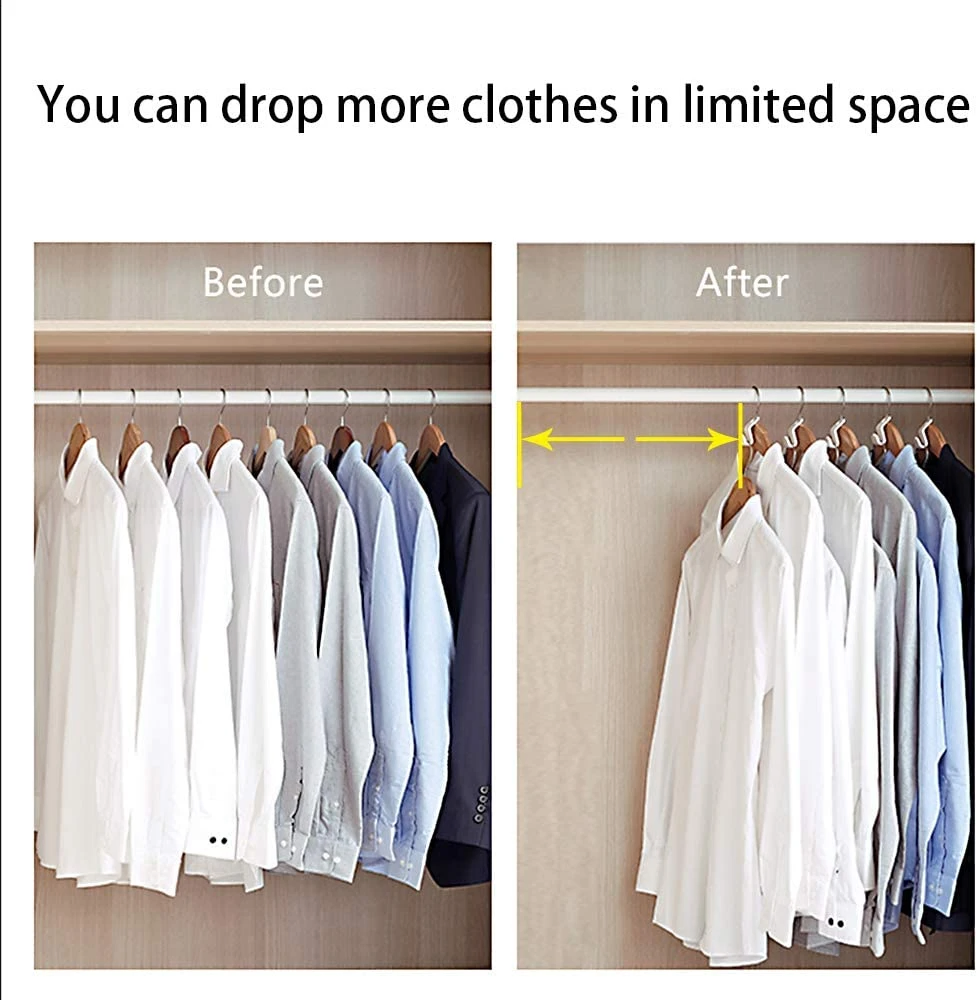 40 Pack Clothes Hanger Connector Hooks for Closet Space Saving