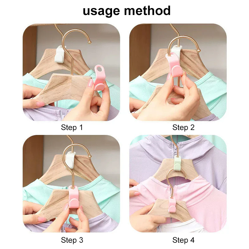 40 Pack Clothes Hanger Connector Hooks for Closet Space Saving