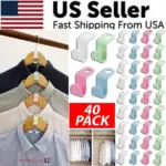 40 Pack Clothes Hanger Connector Hooks for Closet Space Saving
