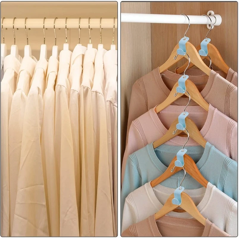 40 Pack Clothes Hanger Connector Hooks for Closet Space Saving