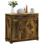 40" Storage Cabinet Sideboard, Large Kitchen Buffet Table with Muti Drawers and Adjustable Shelf, Brown - Image 11
