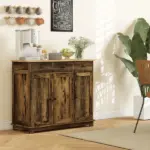 40" Storage Cabinet Sideboard, Large Kitchen Buffet Table with Muti Drawers and Adjustable Shelf, Brown - Image 8