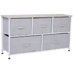 40L Storage Cube Dresser with 5 Drawers, Horizontal Organizer, Fabric Bins for Bedroom