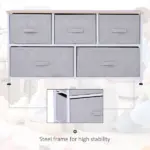 40L Storage Cube Dresser with 5 Drawers, Horizontal Organizer, Fabric Bins for Bedroom - Image 6