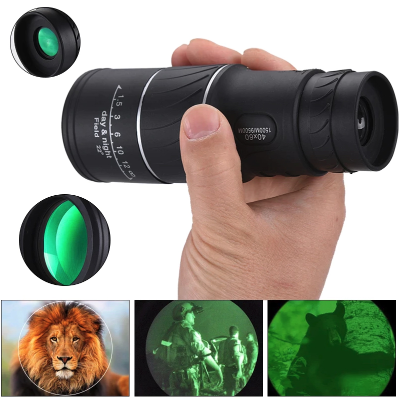 40x60 Monocular Telescope with BAK4 Prism and Low Light Viewing