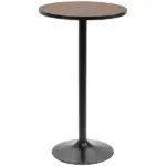 42 Bar Height Round Table Weathered Wood Top Steel Frame for Home Bar Kitchen Dining Room Brown Black - Image 11