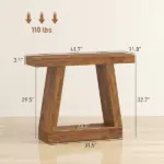 42" Farmhouse Console Table, 2-Tier Entryway Table with Storage for Hallway, Living Room, Behind Couch, Rustic Brown - Image 2