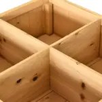 Outsunny 43x18x30in Raised Garden Bed with 8 Pockets and Shelf, Wooden Elevated Planter Box with Legs to Grow Herbs, Vegetables, and Flowers, Natural - Image 9