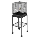 44.5 Black Metal Bird Cage with Stand Detachable Rolling Kit for Parakeets Cockatiel Canary Finch Lovebird Parrotlet - Image 11