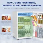 HOMCOM 4.5 Cu Ft Compact Refrigerator with 0.5 Cu Ft Freezer White - Image 2