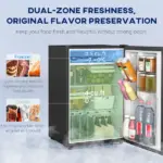 4.5 Cu.Ft Mini Freezer for Dorm, Single Door Refrigerator with Freezer, Adjustable Thermostat, Black - Image 2