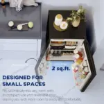 4.5 Cu.Ft Mini Freezer for Dorm, Single Door Refrigerator with Freezer, Adjustable Thermostat, Black - Image 3