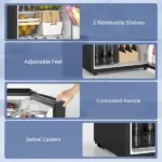 4.5 Cu.Ft Mini Freezer for Dorm, Single Door Refrigerator with Freezer, Adjustable Thermostat, Black - Image 4