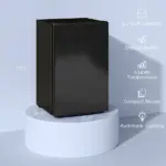 4.5 Cu.Ft Mini Freezer for Dorm, Single Door Refrigerator with Freezer, Adjustable Thermostat, Black - Image 5