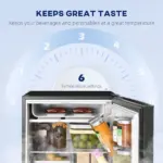 4.5 Cu.Ft Mini Freezer for Dorm, Single Door Refrigerator with Freezer, Adjustable Thermostat, Black - Image 6