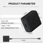 45W USB-C PD Wall Charger with 6 Foot Cable Compatible with Samsung Galaxy - Image 4