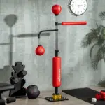 4.6'-6.7' Speed Bag Boxing Bag Stand, Reflex Bag Boxing Training Equipment, Speed Punching Bag, Red - Image 10
