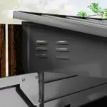 Outsunny 4.6' x 9' Outdoor Storage Shed, Lean to Metal Shed with Foundation Kit, Lockable Doors and Gloves for Patio, Lawn, Dark Gray - Image 9