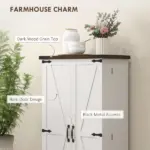HOMCOM 47" Kitchen Cabinet with Sensing LED Light, Kitchen Pantry Cabinet with Doors, Adjustable Shelves, Door Shelves, White - Image 5