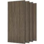 HOMCOM 47" x 24" Wood Panels for Wall, 4 Pack Acoustic Panels, Sound Absorbing Slat Wall for Wall Decor, Home, Walnut