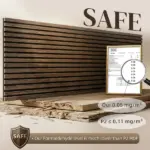 HOMCOM 47" x 24" Wood Panels for Wall, 4 Pack Acoustic Panels, Sound Absorbing Slat Wall for Wall Decor, Home, Walnut - Image 5