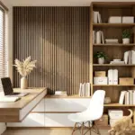 HOMCOM 47" x 24" Wood Panels for Wall, 4 Pack Acoustic Panels, Sound Absorbing Slat Wall for Wall Decor, Home, Walnut - Image 8