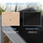 48" Raised Garden Bed Elevated Wooden Planter Box with Holes for Vegetables Herb Flowers Dark Gray - Image 7