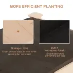 Outsunny 48 ft' Raised Garden Bed Wooden Elevated Planter Box DIY Paint with Holes for Vegetables Herb Flowers - Image 7