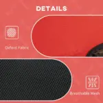 PawHut 48" x 36" Elevated Portable Dog Cot Cooling Pet Bed with UV Protection Canopy Shade, Red - Image 5