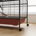 48"L Small Animal Cage, Pet Play House for Rabbit Hutch Ferret with Feeder, Rolling Wheels, Platform, Ramp - Image 8