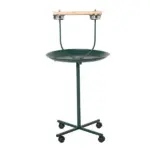 PawHut 48 Inch Bird Play Stand with Wheels Perch and Stainless Steel Bowls Green - Image 11