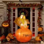 4.9 Ft Inflatable Thanksgiving Turkey, Blow Up LED Display for Garden Indoor Outdoor - Image 2