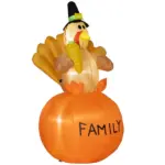 4.9 Ft Inflatable Thanksgiving Turkey, Blow Up LED Display for Garden Indoor Outdoor - Image 11