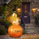 4.9 Ft Inflatable Thanksgiving Turkey, Blow Up LED Display for Garden Indoor Outdoor - Image 10
