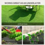 Outsunny 4 Ft x 300 Ft Weed Barrier Landscape Fabric, 5oz Heavy Duty Woven Weed Control Fabric for Landscaping - Image 7