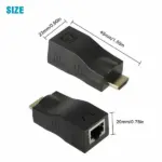 2 Piece HDMI Extender Over Cat5e Cat6 RJ45 Adapter Set up to 4K - Image 3