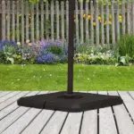 4pcs 264 lb. Cantilever Umbrella Base Stand Holder with Channel Grooves for Powerful Support, Black - Image 2