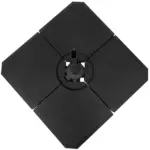 4pcs 264 lb. Cantilever Umbrella Base Stand Holder with Channel Grooves for Powerful Support, Black - Image 11