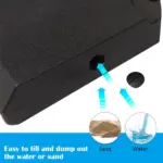 4pcs 264 lb. Cantilever Umbrella Base Stand Holder with Channel Grooves for Powerful Support, Black - Image 4